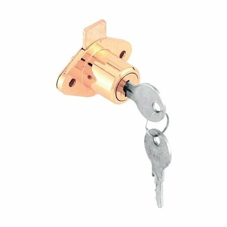 PRIME-LINE Defender Security Lock, Cam, Keyed Lock, Stainless Steel, Brass U 9947KA